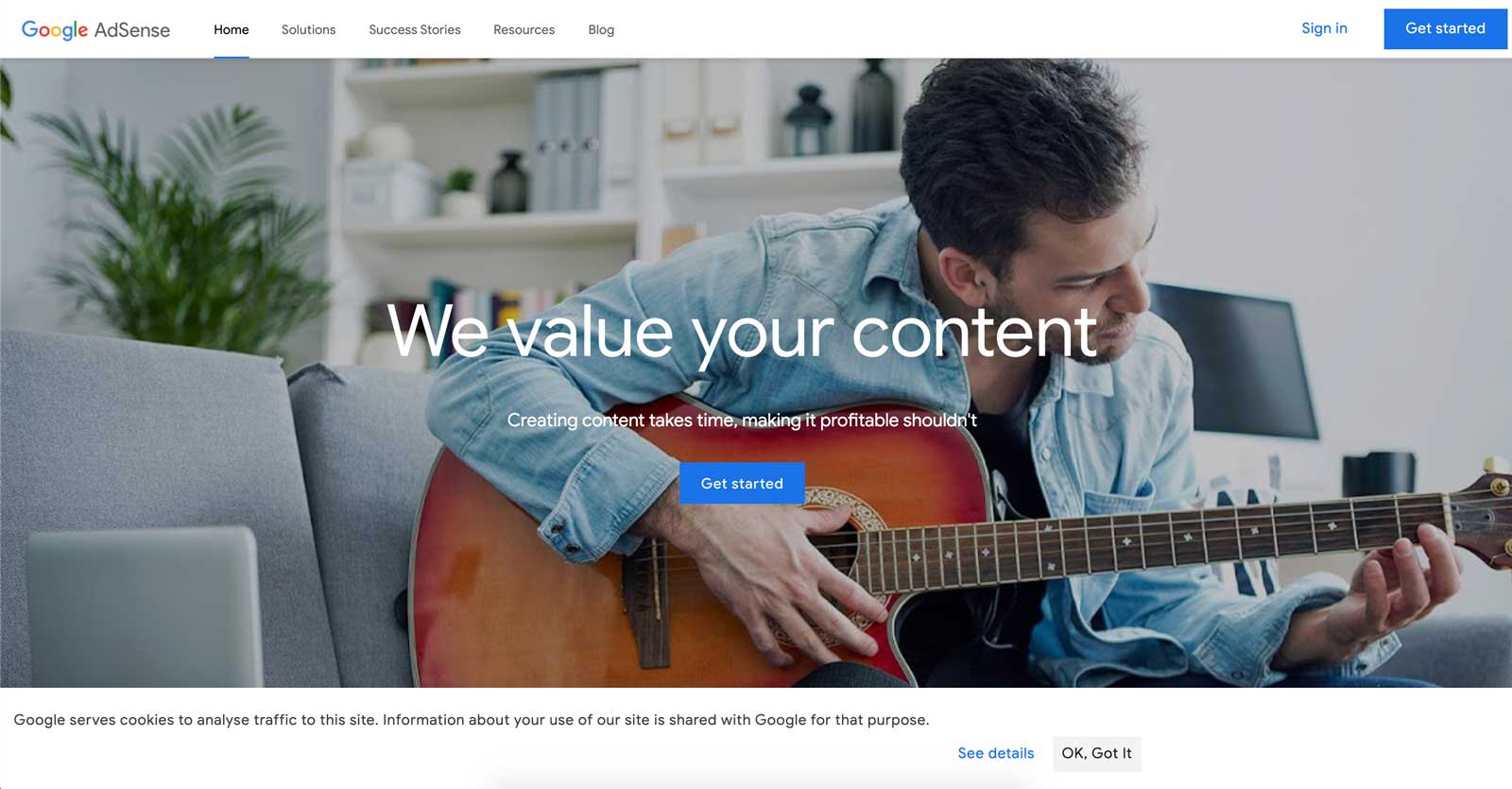 google adsense homepage design
