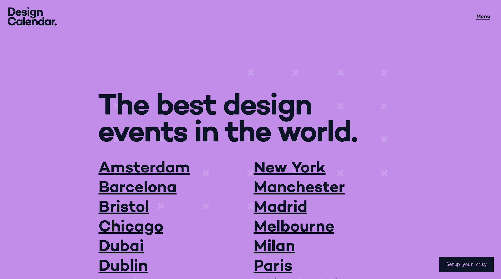 design calendar events