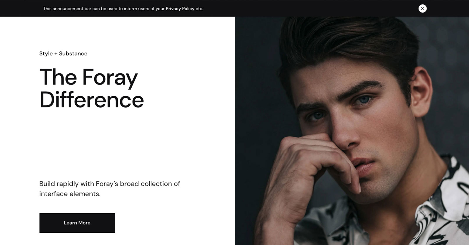 foray webflow template