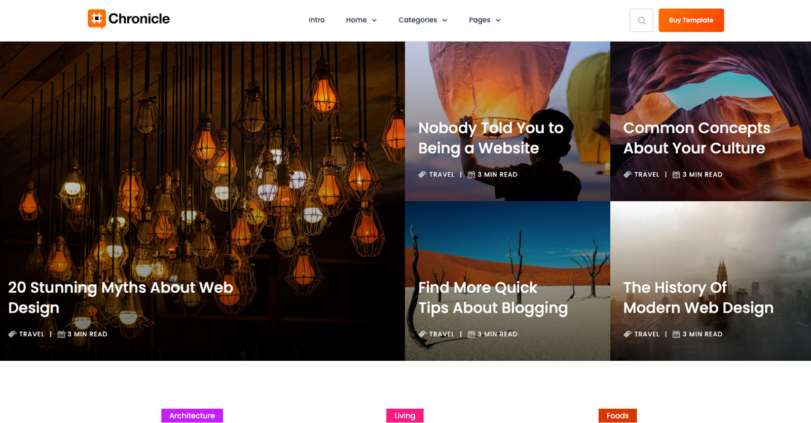 chronicle webflow template
