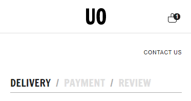 urban outfitters checkout page