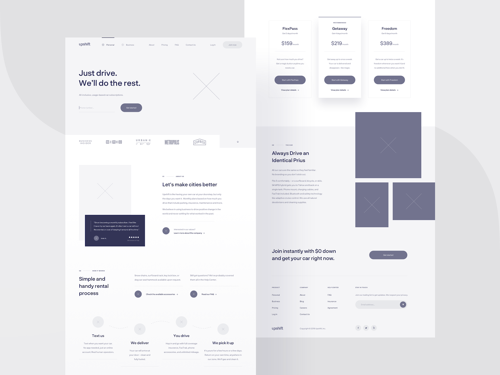 website wireframe