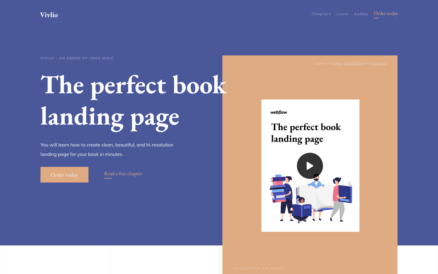 vivlio webflow template