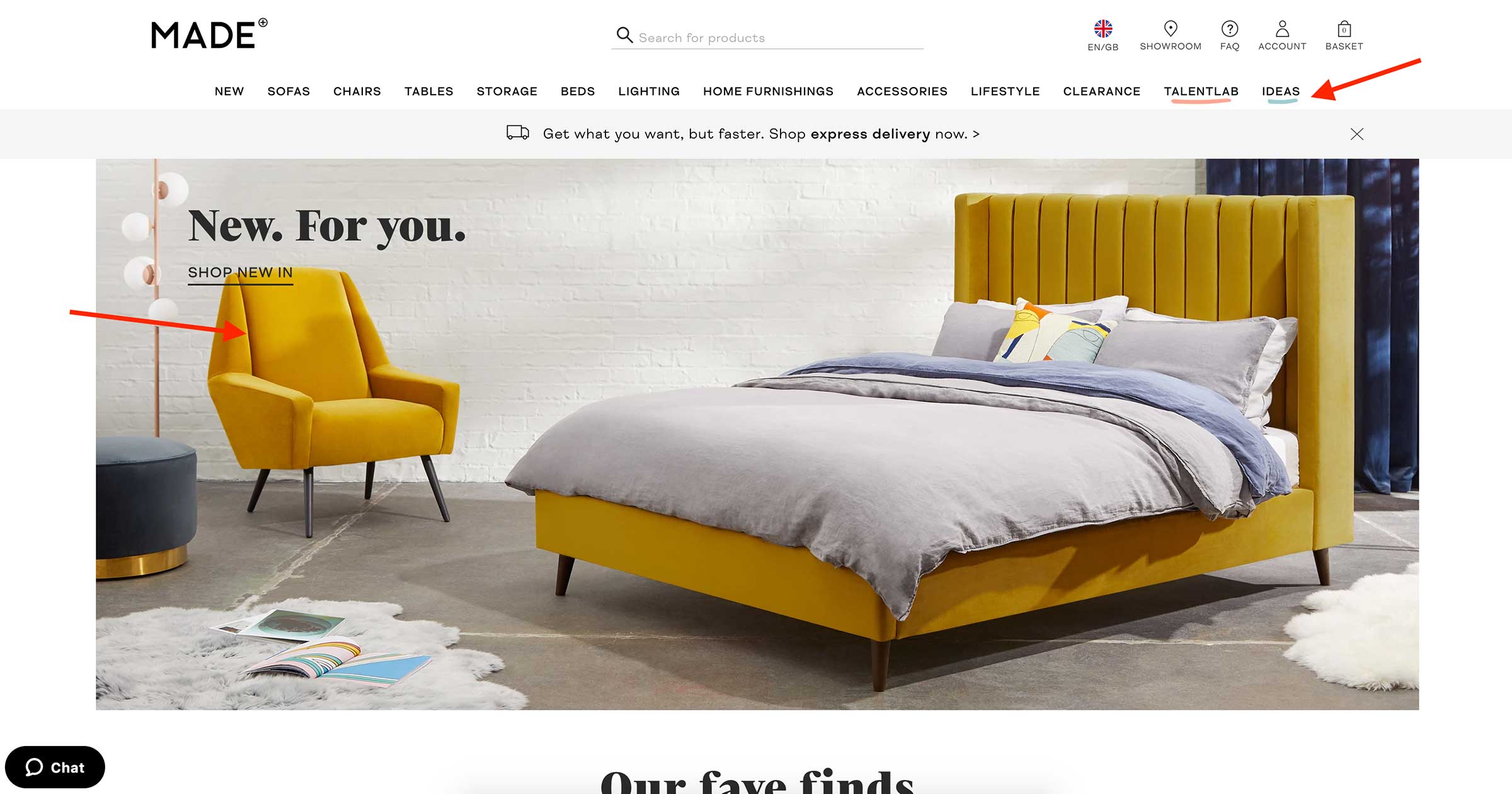 made.com home page