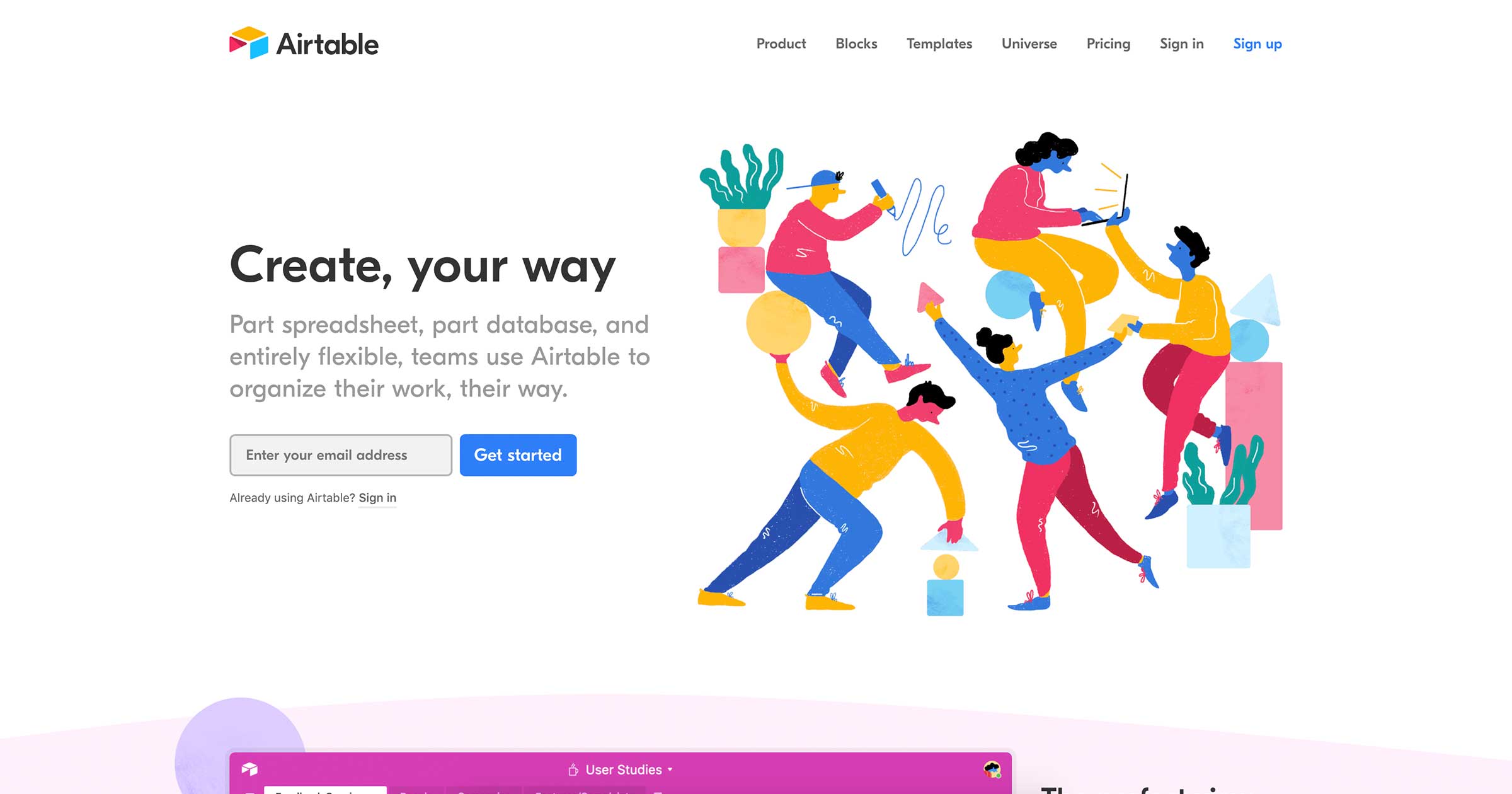 airtable home page