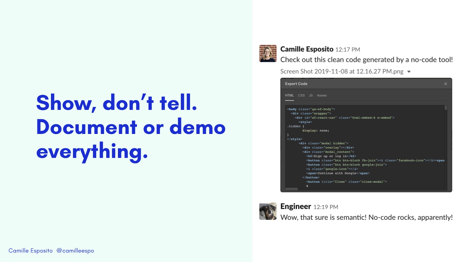webflow creates clean code