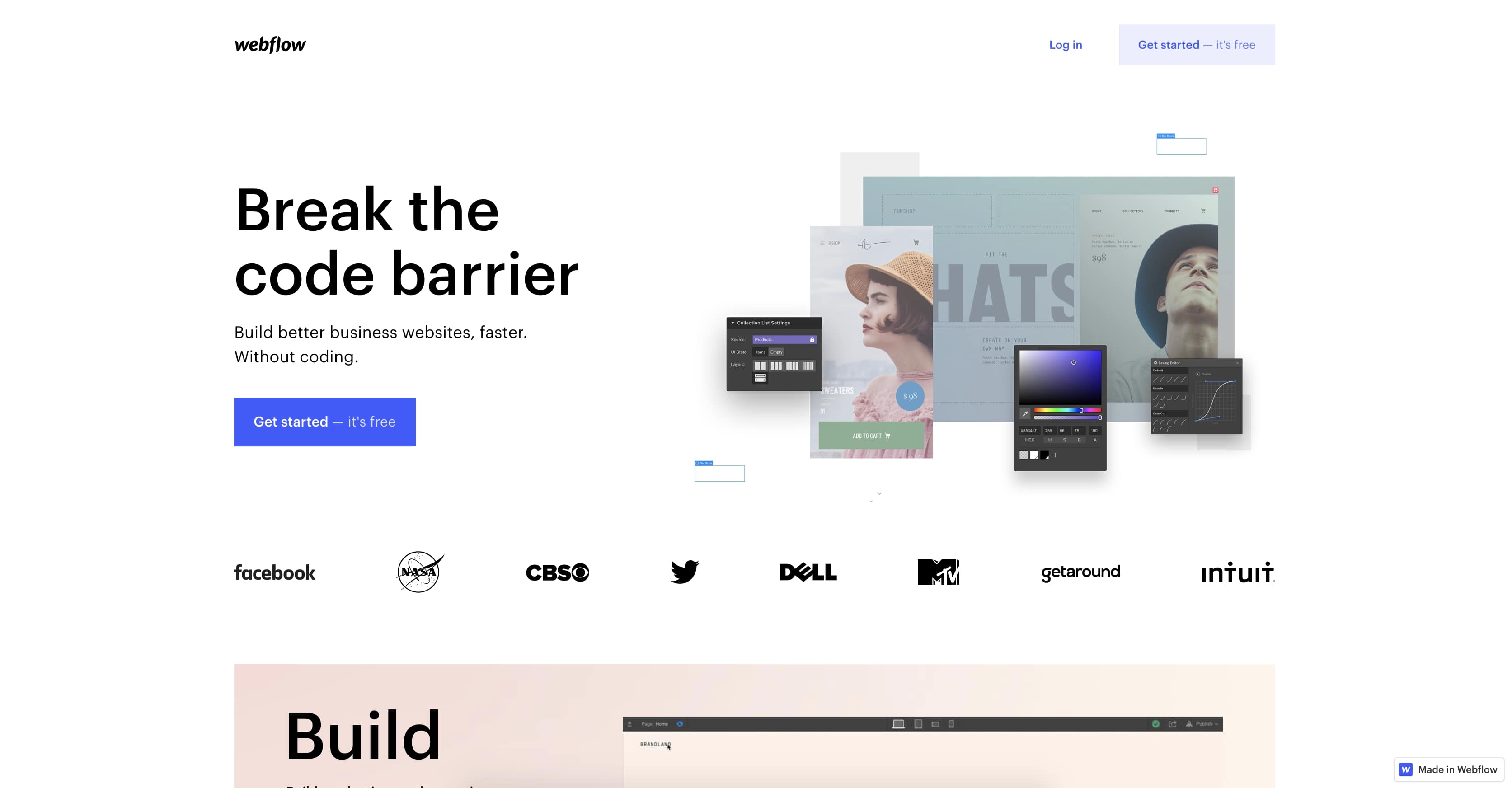 webflow new home page