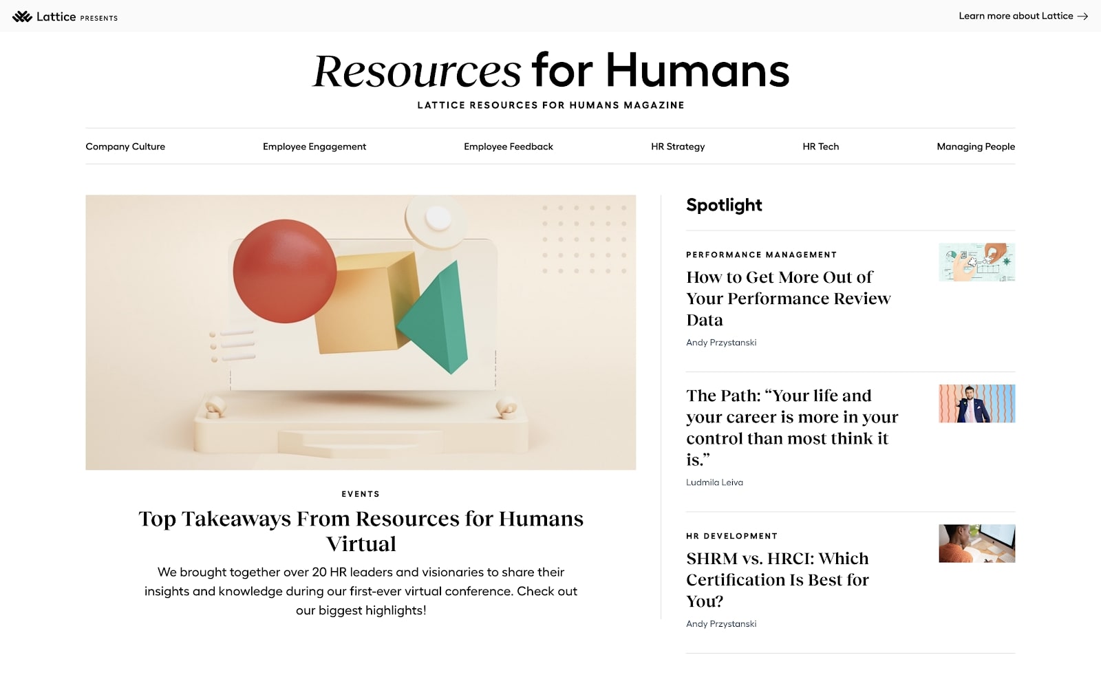 lattice's resources for humans magazine