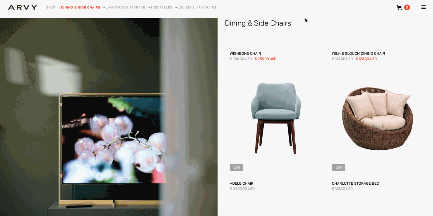 arvy product page gif
