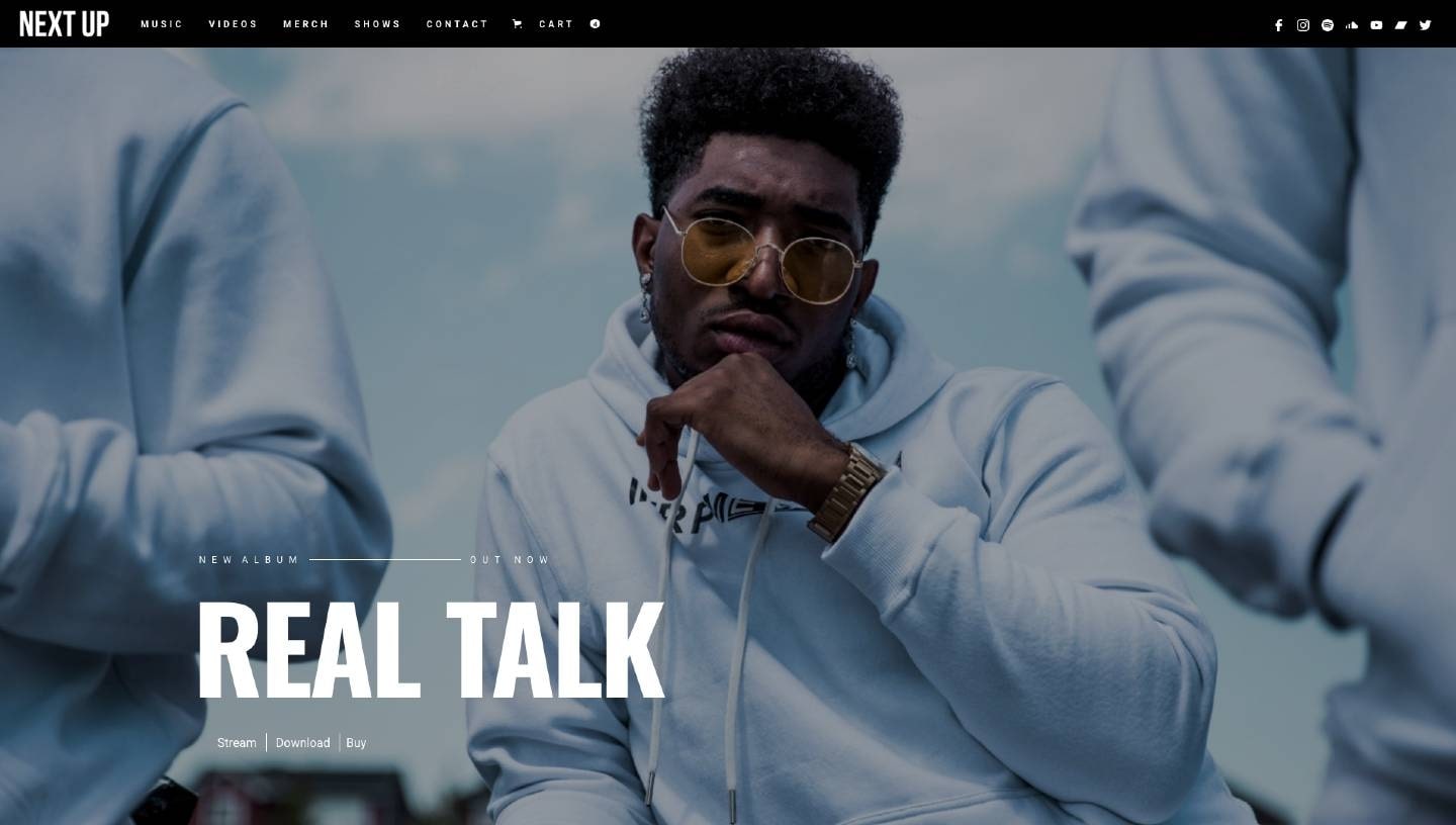 next up webflow template