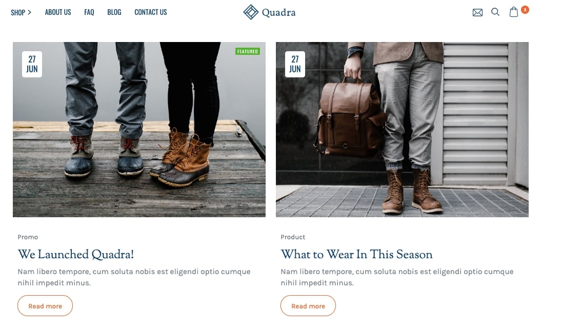 blog layout