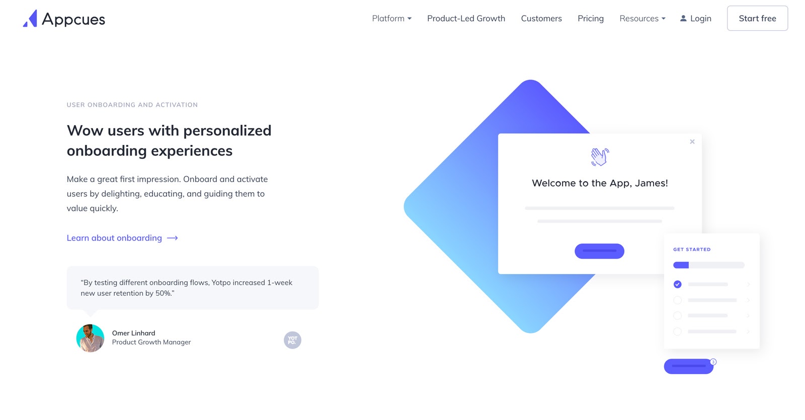 personalized onboarding experiences with appcues