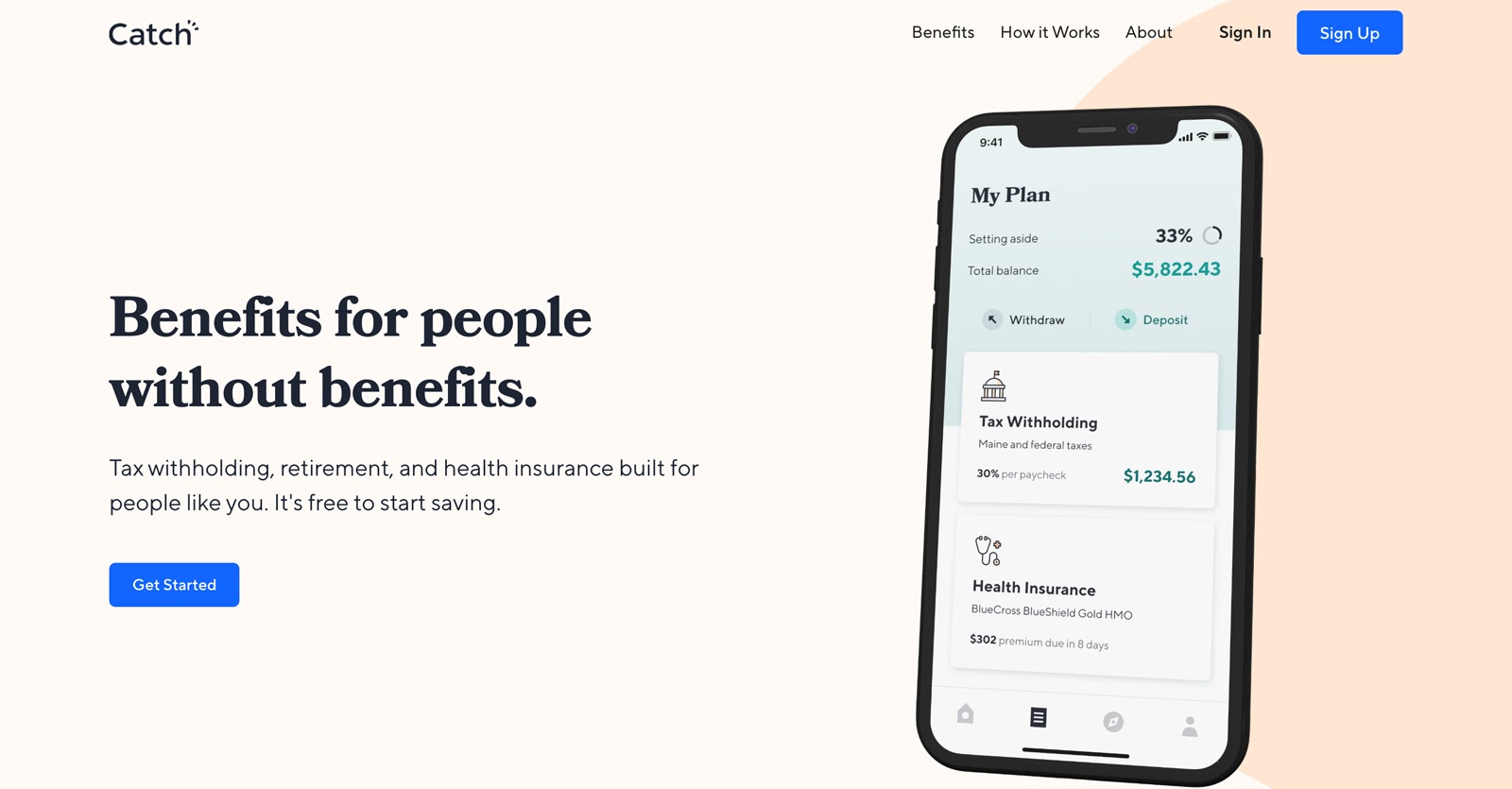 catch benefits website
