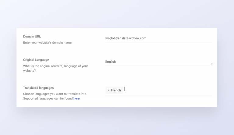 adding a domain in weglot