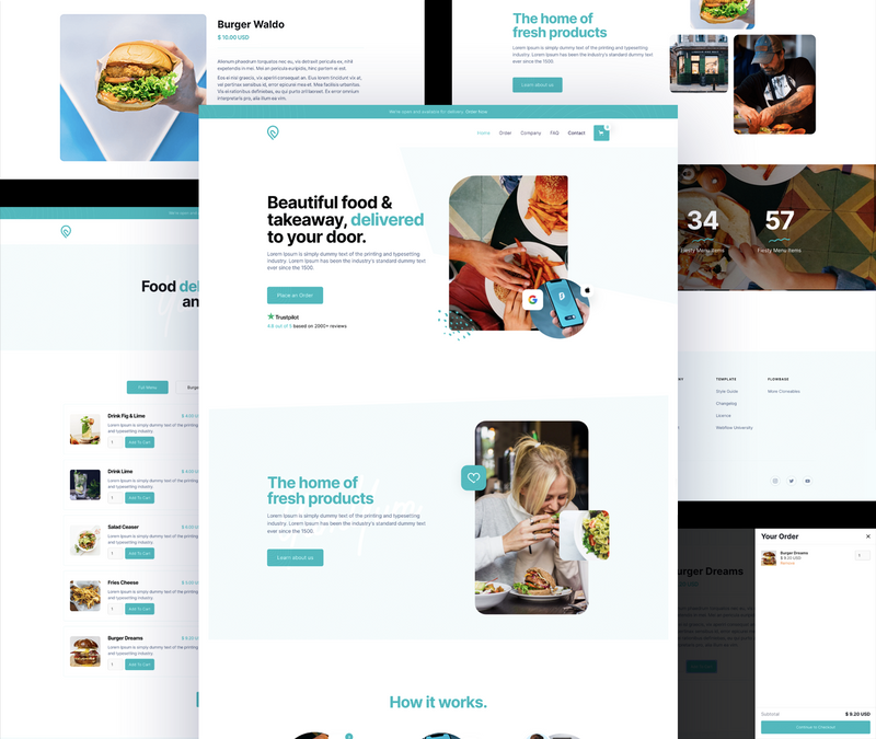 webflow restaurant templates