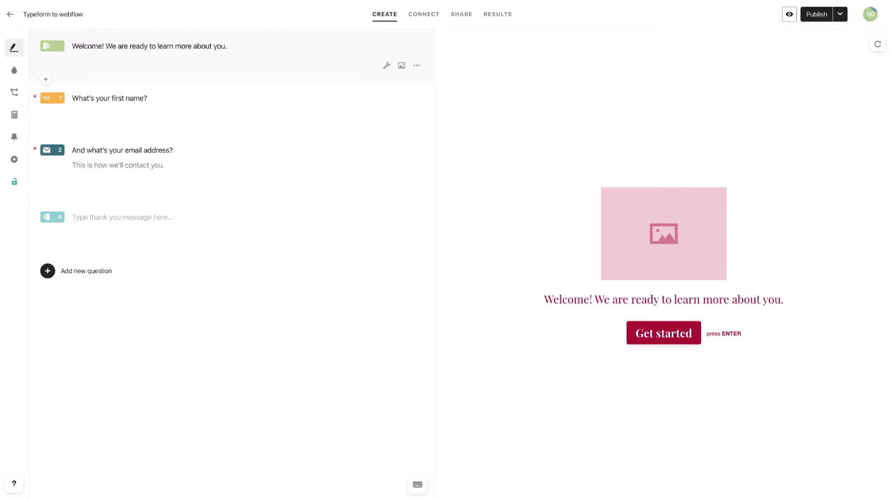creating a typeform