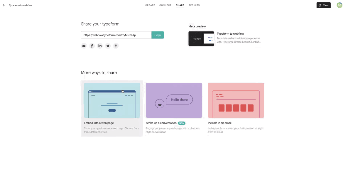 typeform custom code