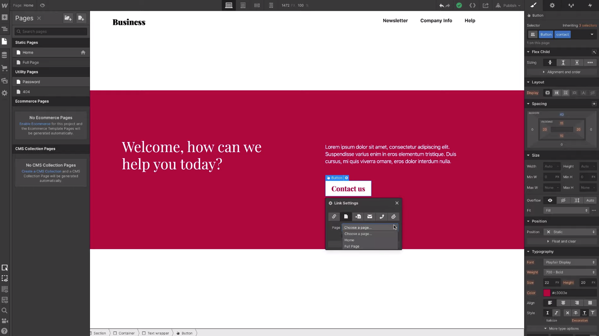 typeform in webflow designer