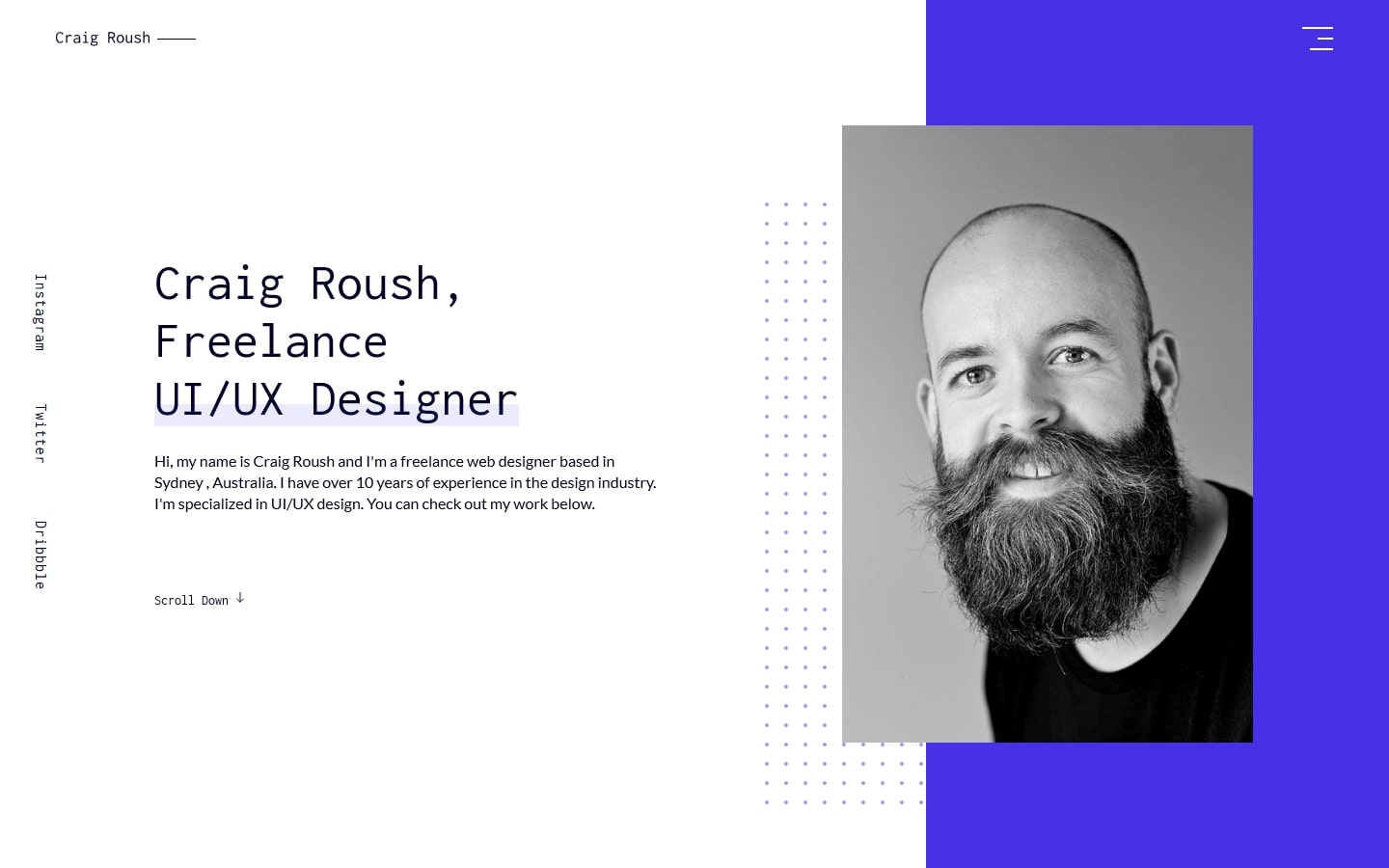 craig webflow template