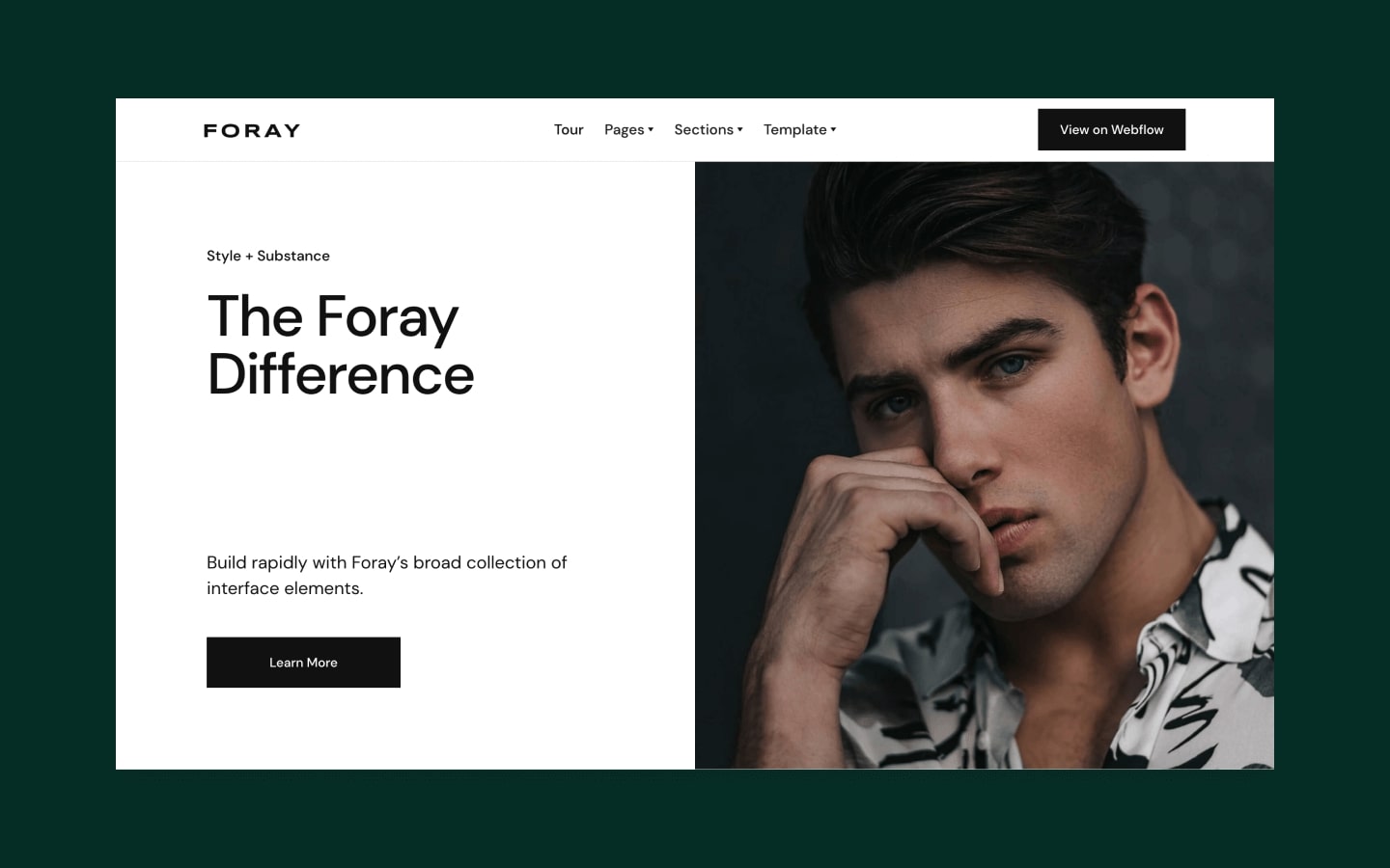 foray webflow template