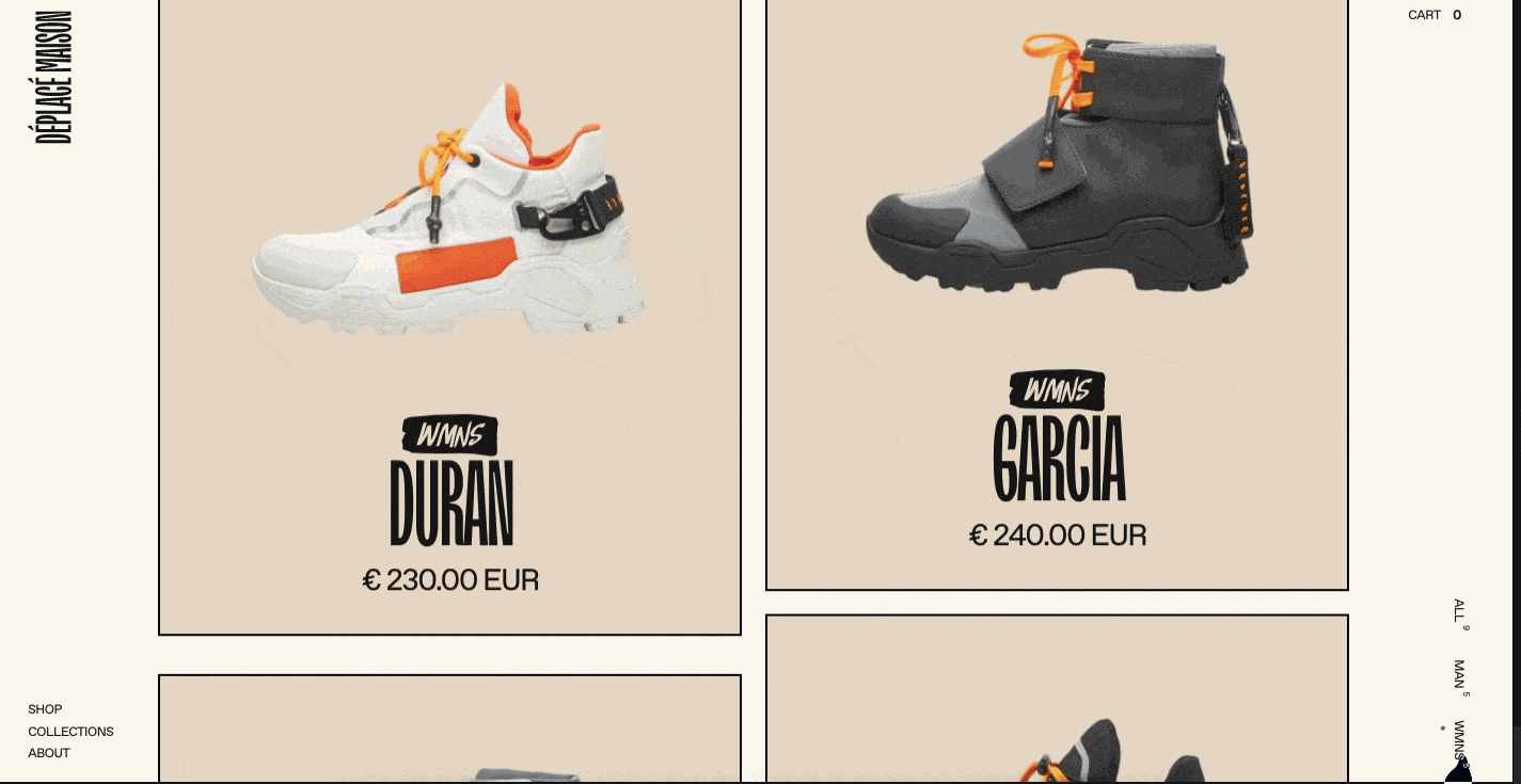 gif of desplace maison website