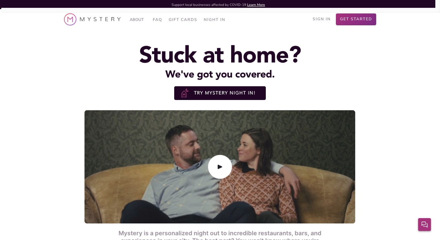 mystery website