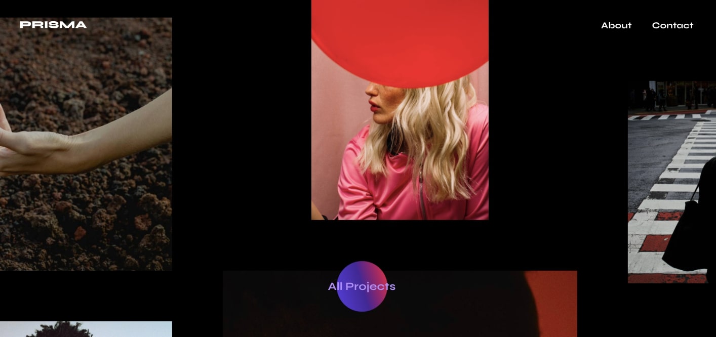 prisma webflow template