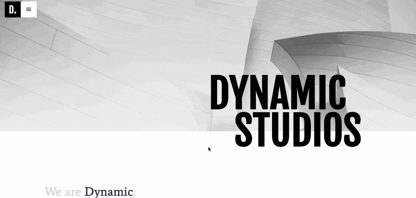 dynamic studio portfolio scroll