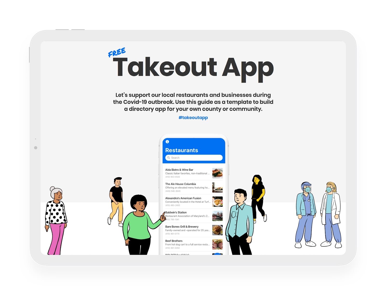 webflow takeout template