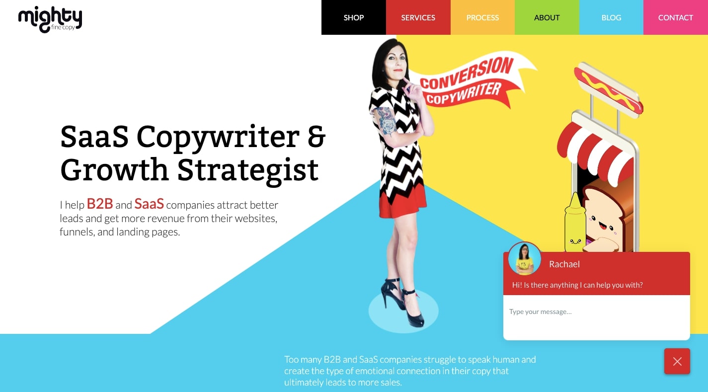 mighty fine copy website