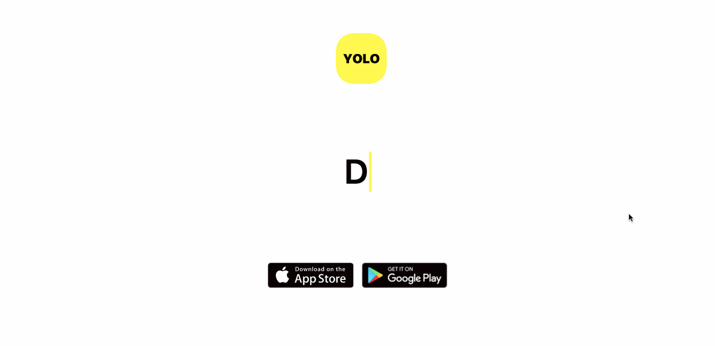 yolo landing page