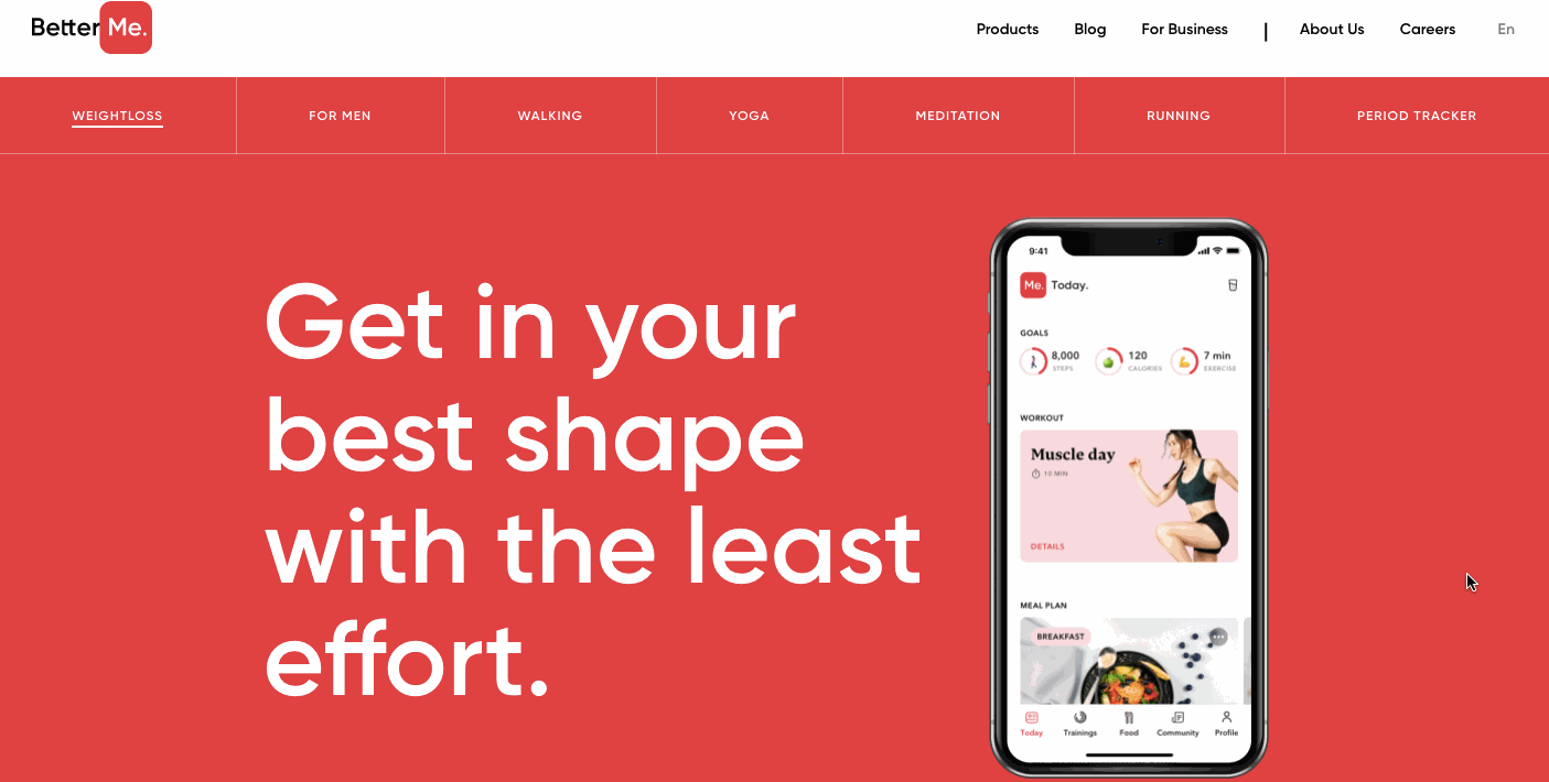 betterme website gif