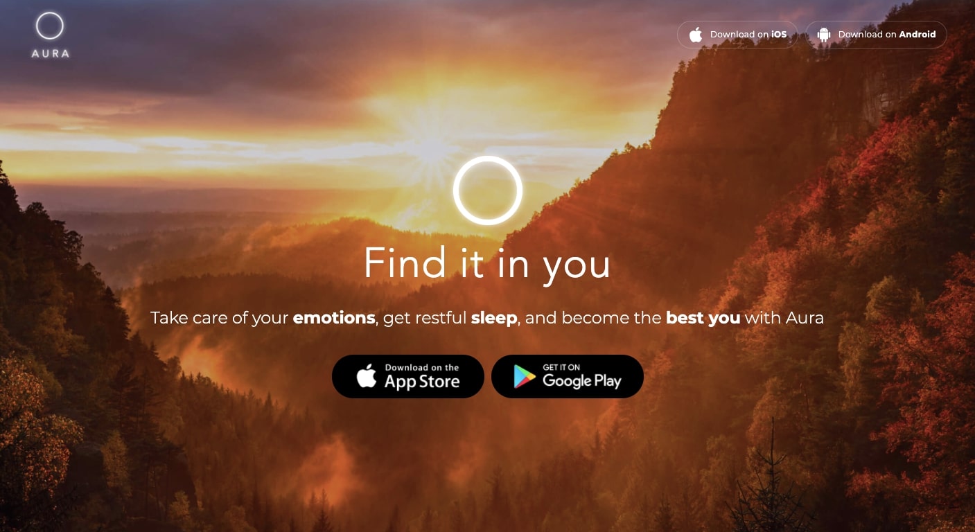 aura landing page