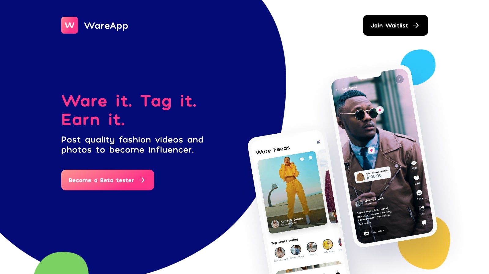 ware app landing page