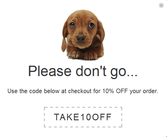don't go popup