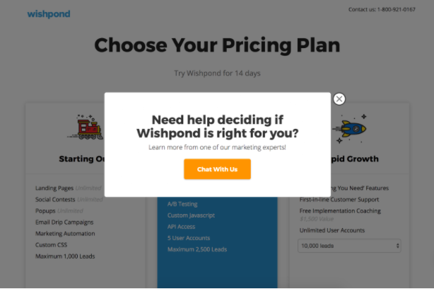 offer live support popup