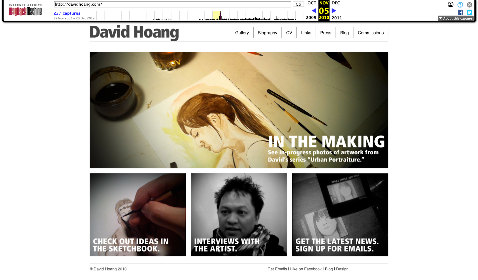 Davidhoang.com in 2010