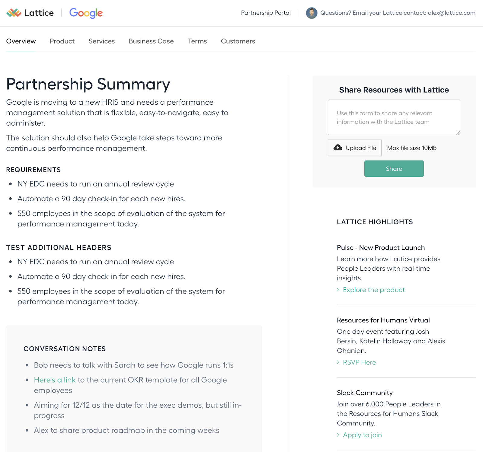 lattice partnership page