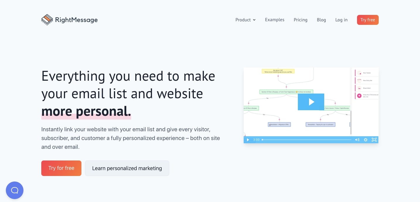rightmessage hero section