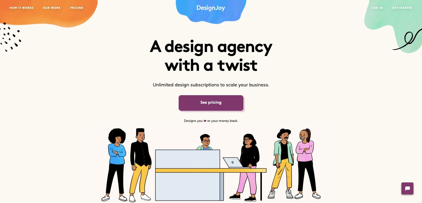 designjoy hero section