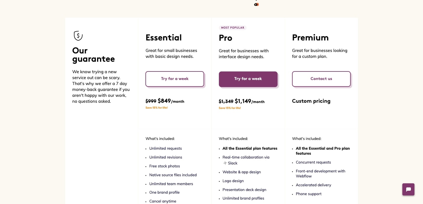 designjoy pricing page