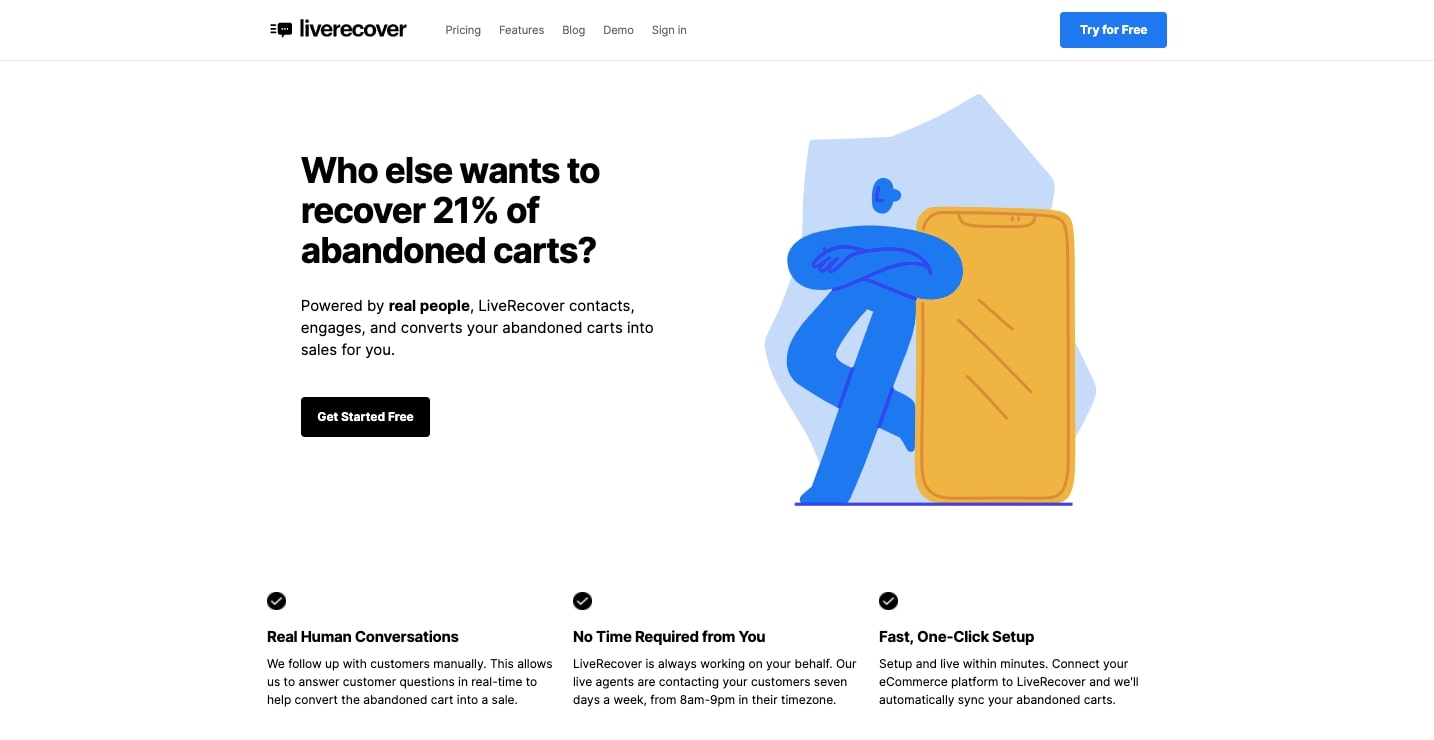 liverecover hero section