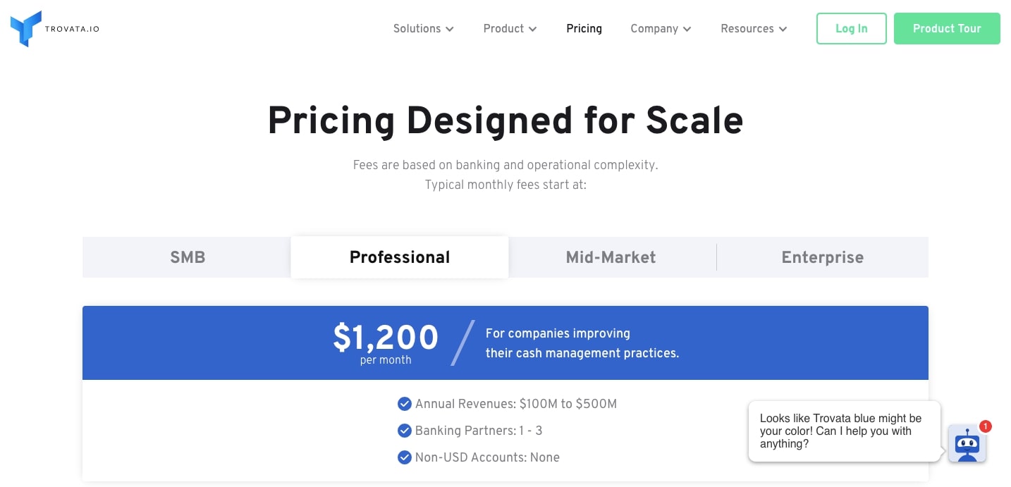 trovata pricing page