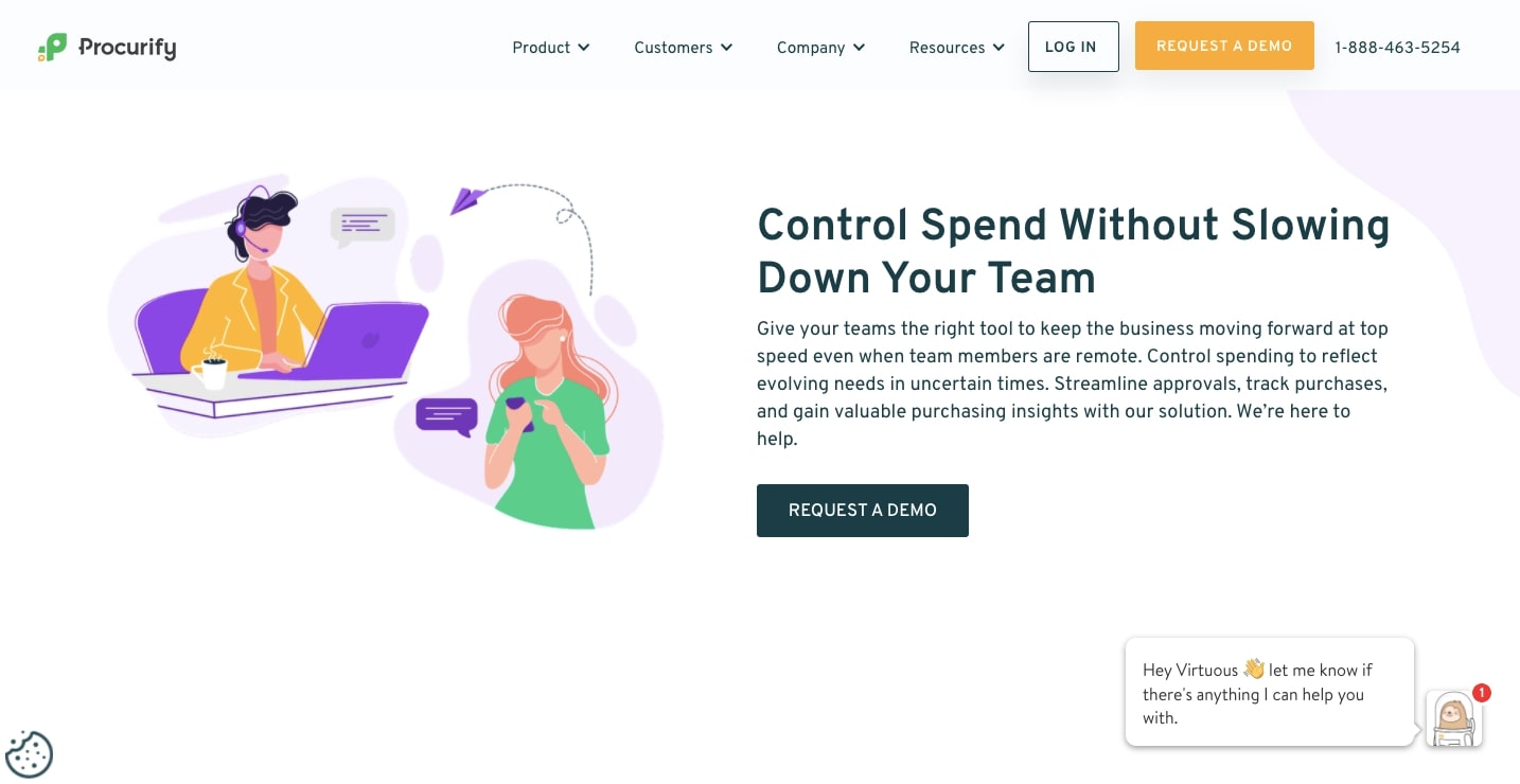 procurify hero section