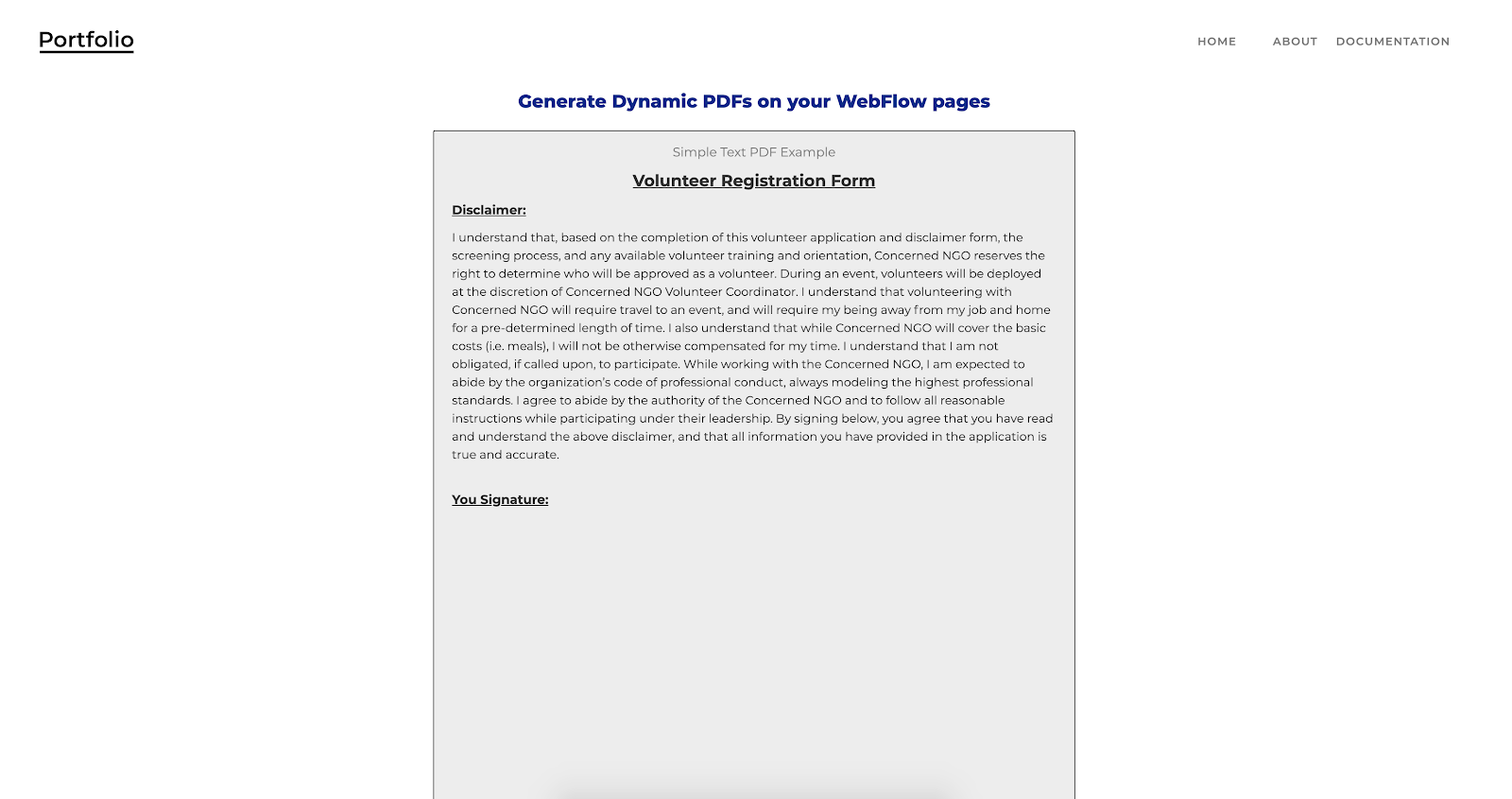 generate PDF project