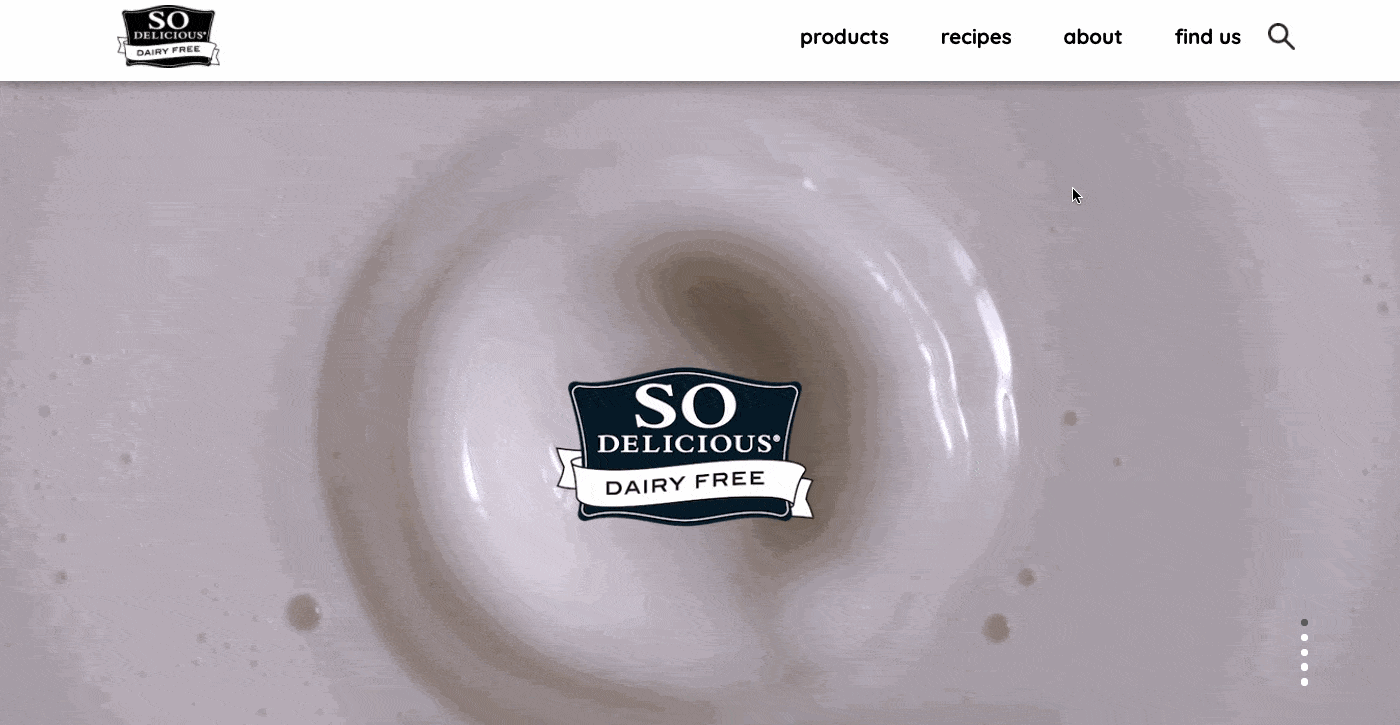 gif of so delicious' website