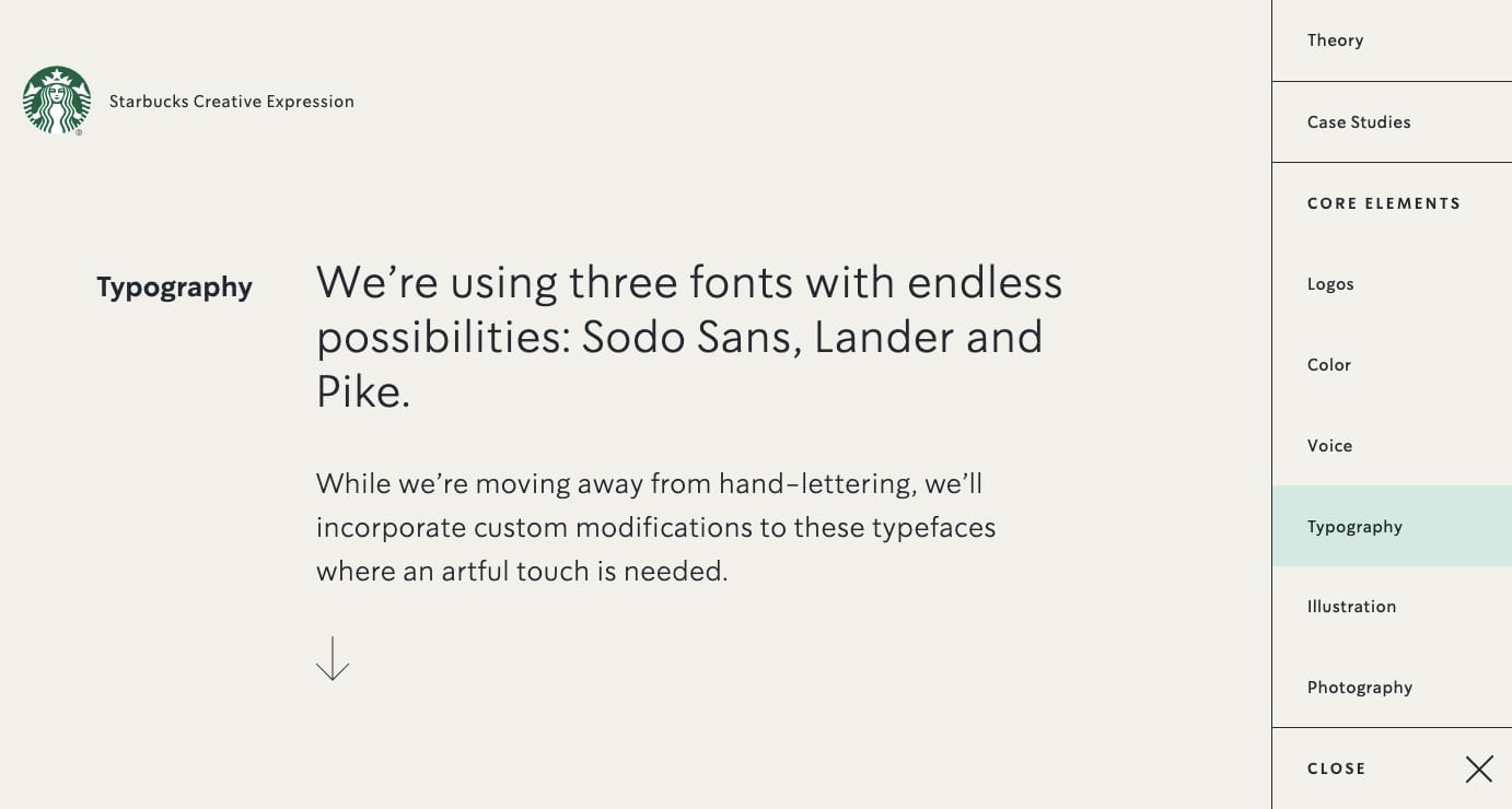 starbucks style guide