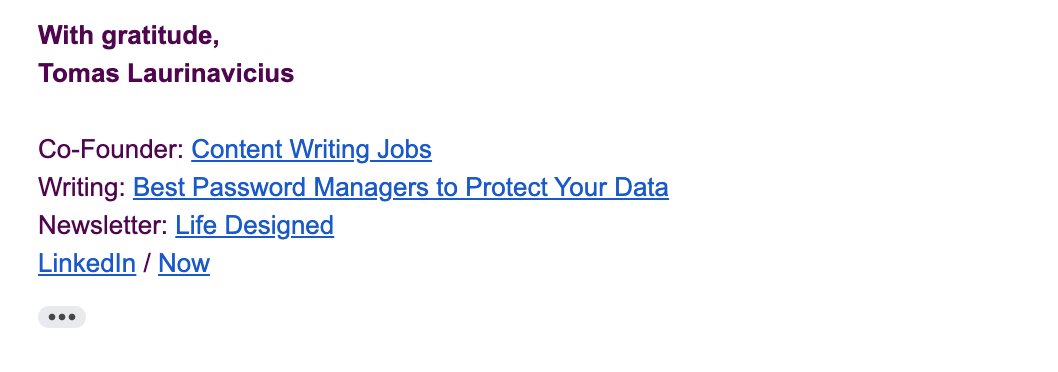 email signature