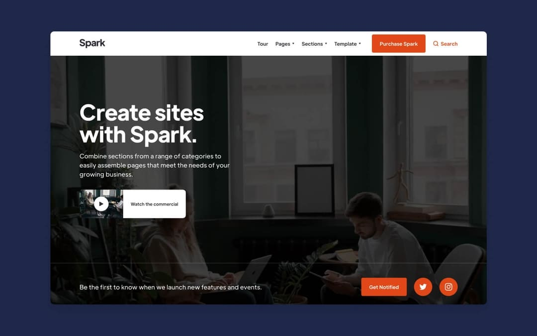 spark webflow template