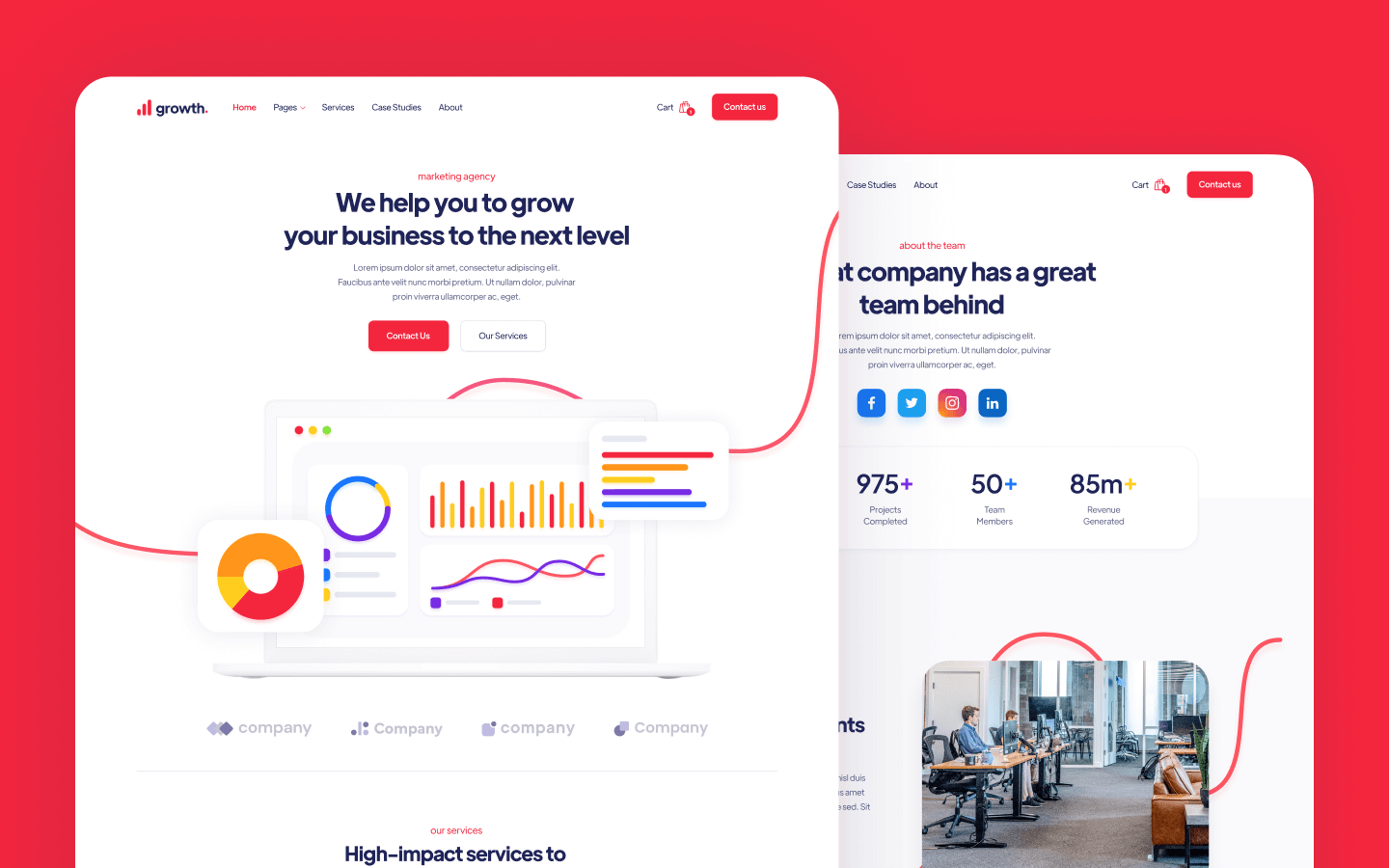 growth webflow template
